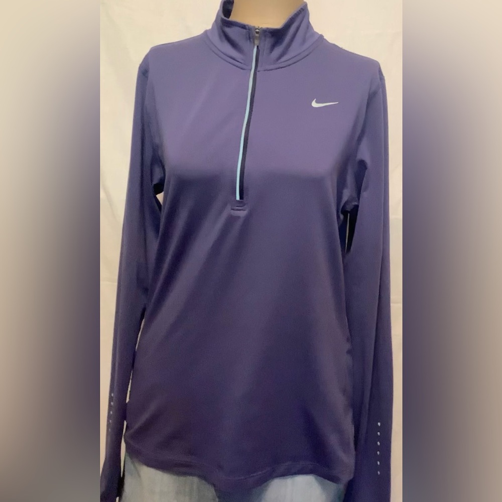 Nike Dri-fit Women's Periwinkle Long Sleeve Activewear Jacket
